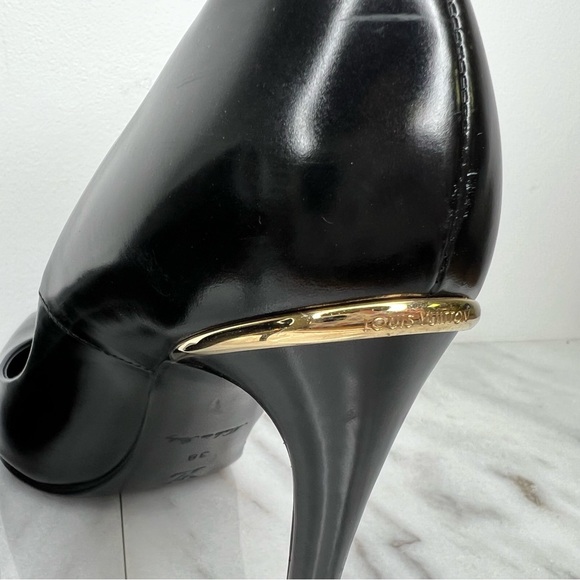 Louis Vuitton Black Smooth Leather Heeled Pumps - Picture 3 of 11